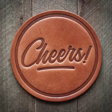 Cheers Leather Coaster