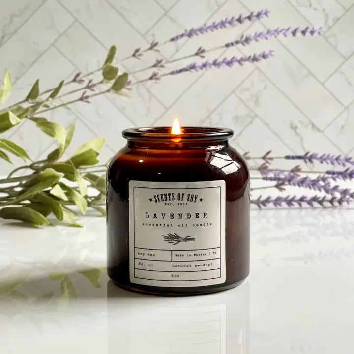 Lavender Essential Oil Candle