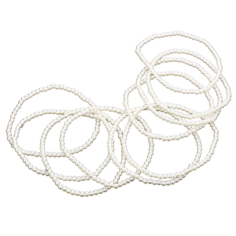Addison Pearl Beaded Stretch Bracelets