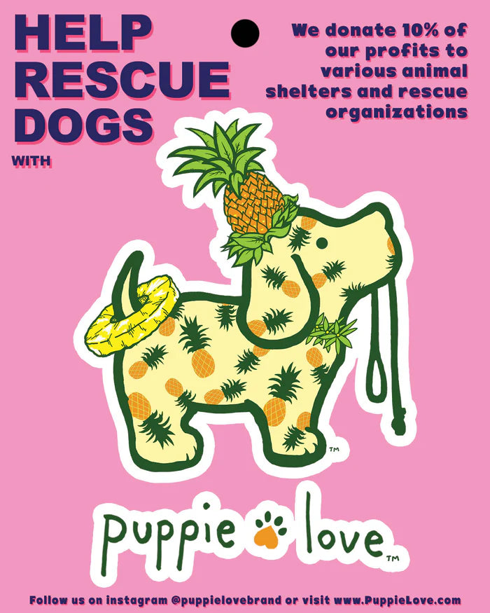 Pineapple Puppie Love Sticker