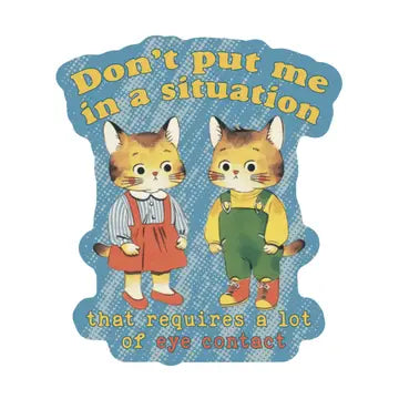 No Eye Contact Sticker