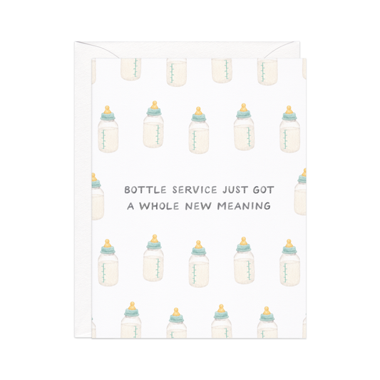 Bottle Service Greeting Card