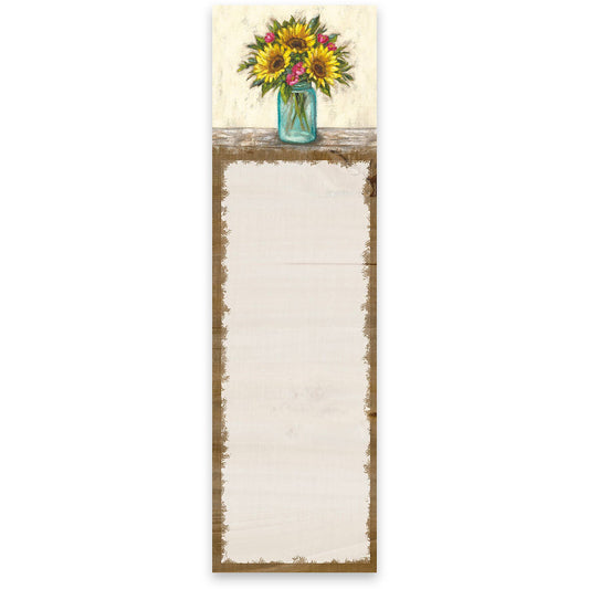 Sunflowers Vase List Pad