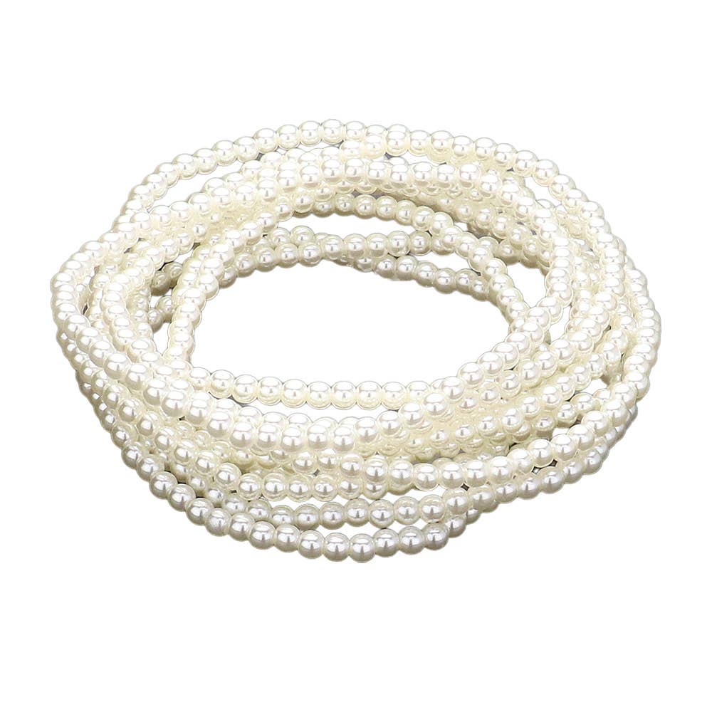 Addison Pearl Beaded Stretch Bracelets