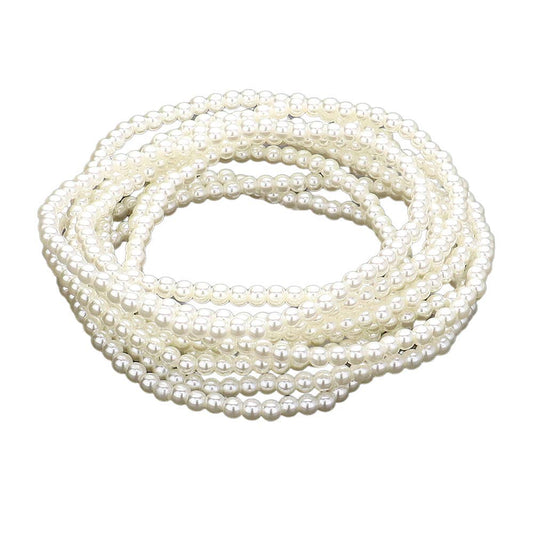 Addison Pearl Beaded Stretch Bracelets