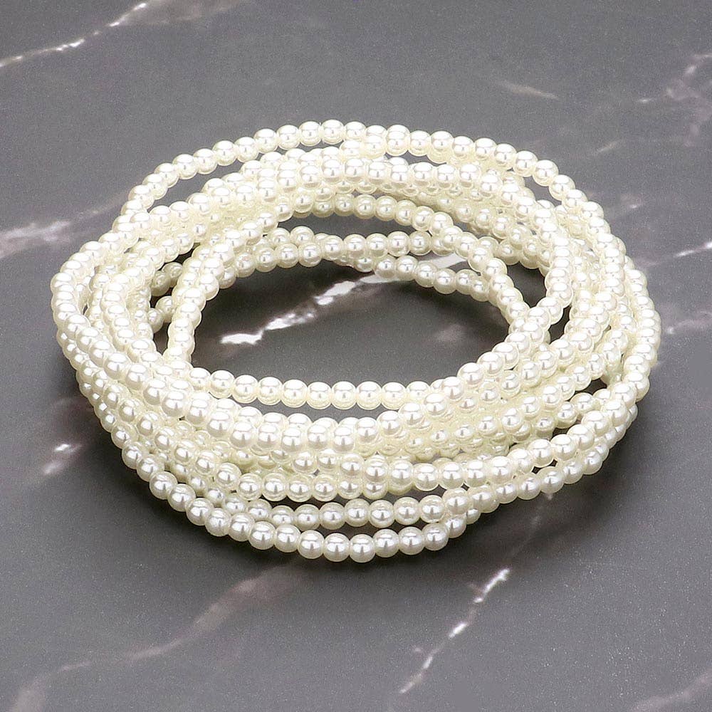 Addison Pearl Beaded Stretch Bracelets