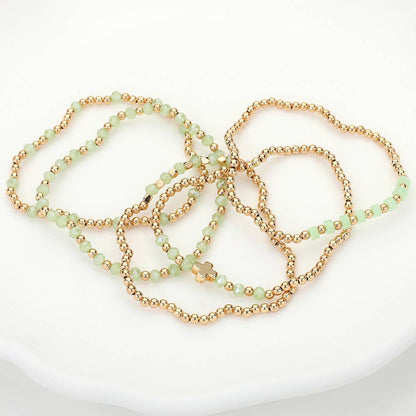 Ava Faceted Bead Stretch Bracelets