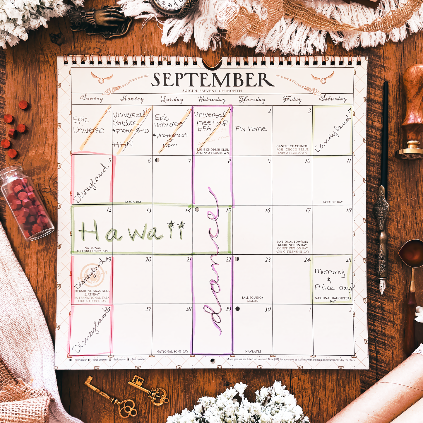 Hogwarts 2027 Spiral Wall Calendar