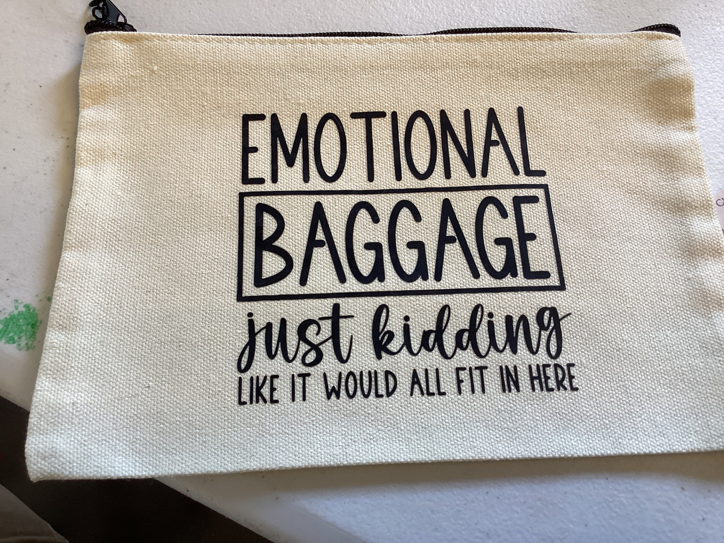 Emotional baggage white