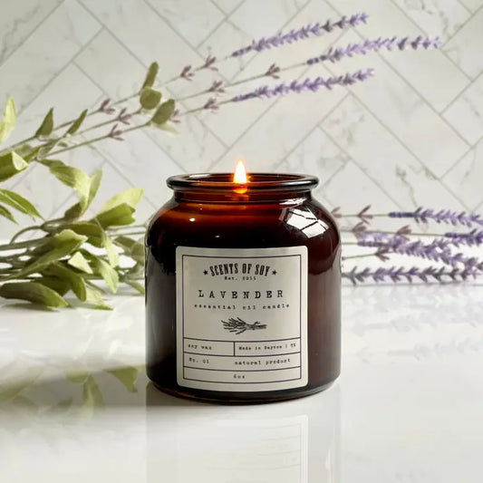 Lavender Essential Oil Candle