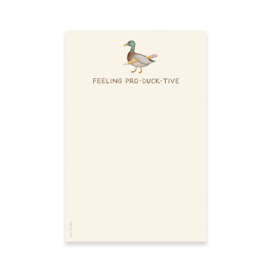Feeling Productive Duck Notepad
