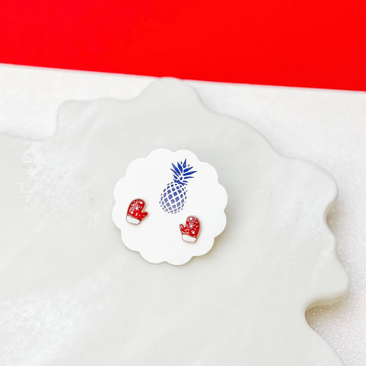 Snowflake Mittens Signature Enamel Studs