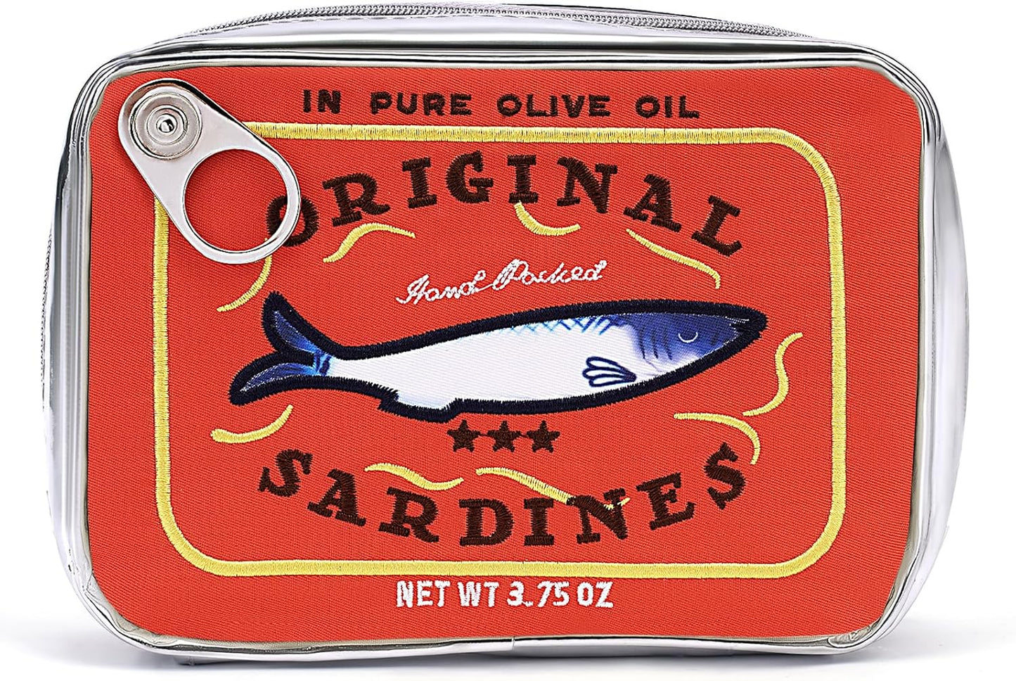 Orange Sardine Can Pouch