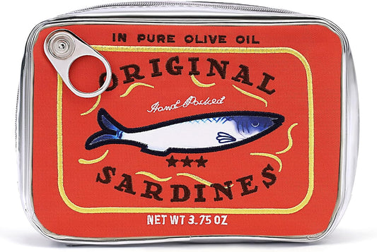 Orange Sardine Can Pouch