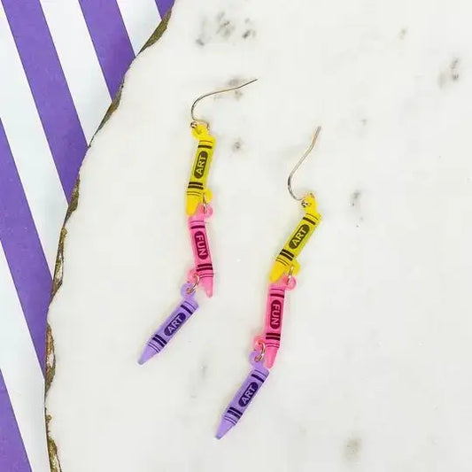 Crayon Dangle Earrings