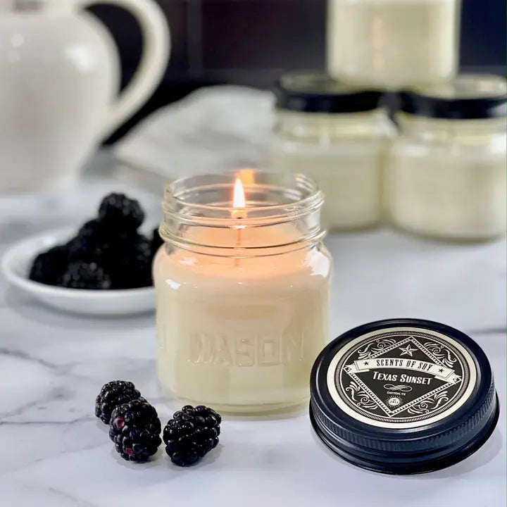 Texas Sunset Canning Jar Candle
