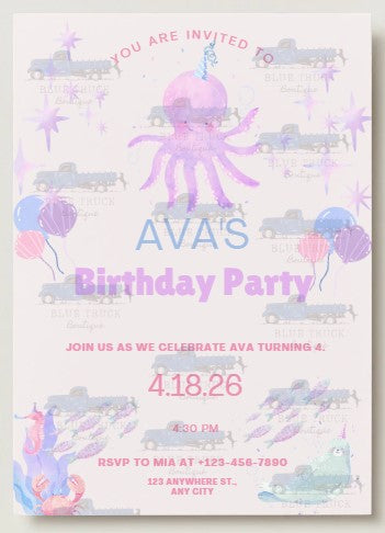 Under the Sea Invitation (Digital Product)