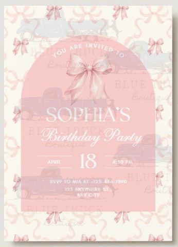 Bow Invitation (Digital Product)