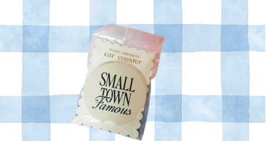 Small Town Famous Simply Southern Ceramic Car Coaster