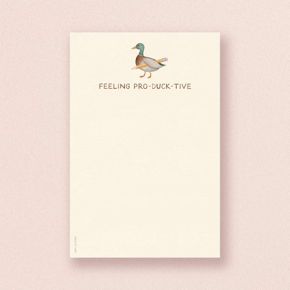 Feeling Productive Duck Notepad