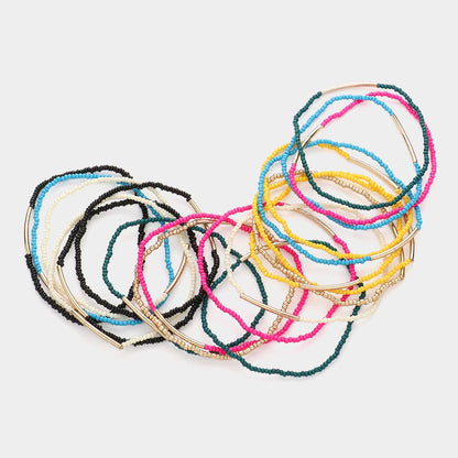 Amelia Seed Beaded Stretch Bracelets