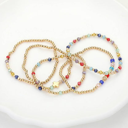 Ava Faceted Bead Stretch Bracelets
