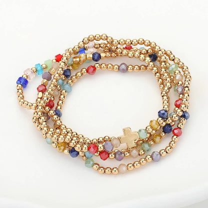 Ava Faceted Bead Stretch Bracelets
