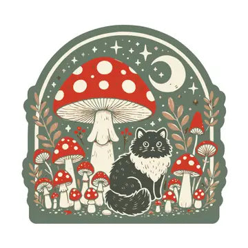 Moon Mushroom Sticker