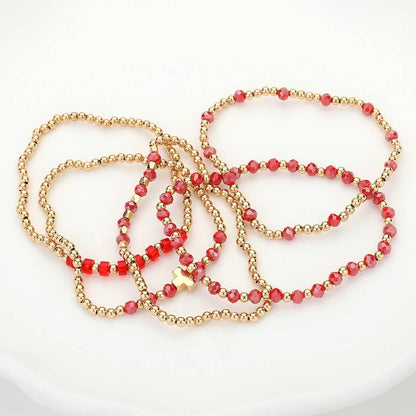 Ava Faceted Bead Stretch Bracelets