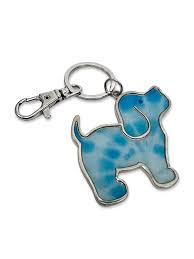 Blue Tiedye Puppie Love Keychain
