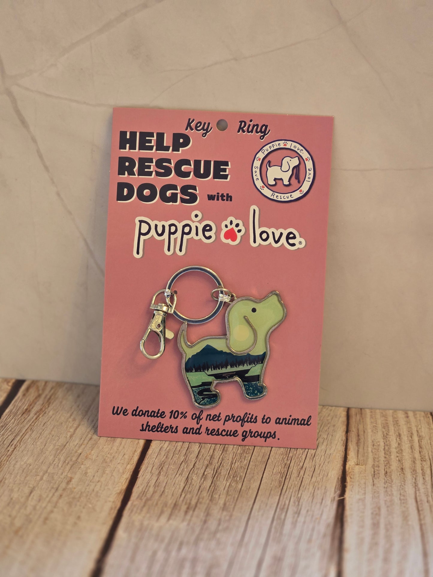 Mountain Puppie Love Keychain