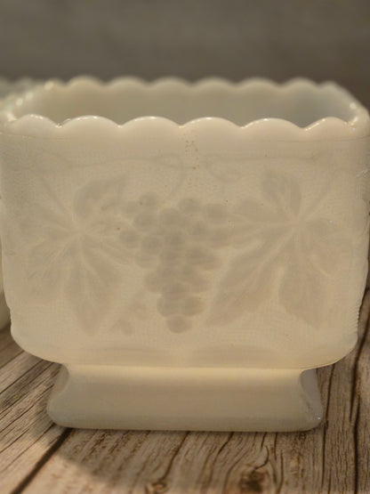 Milk Glass Planter