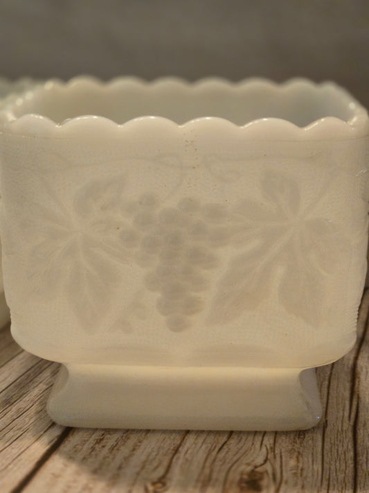 Milk Glass Planter