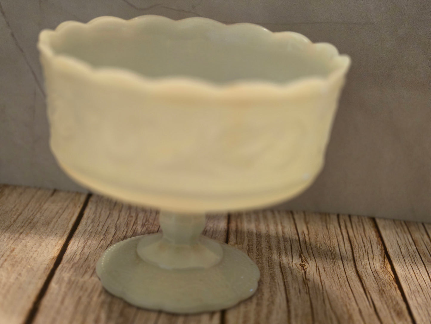 Milk Glass Pedestal Bowl