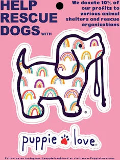 Rainbow Puppie Love Sticker