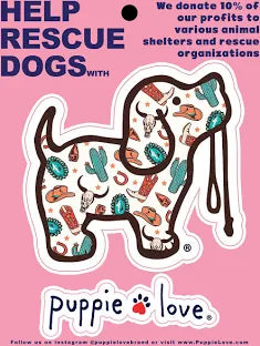 Western Puppie Love Sticker